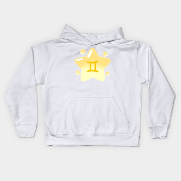 Astrological Sign Star - Gemini Kids Hoodie by leashonlife